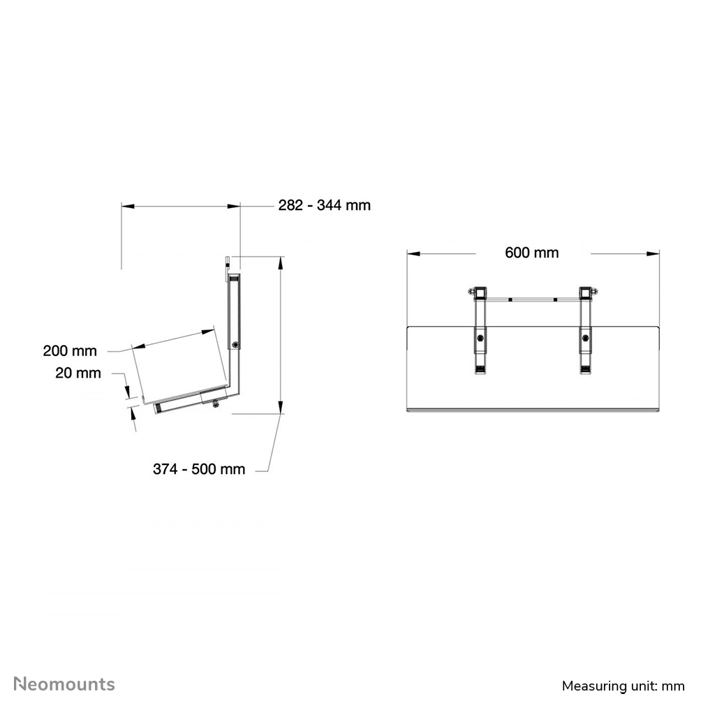 Neomounts PLASMA-M2250KEYB Supporto multimediale